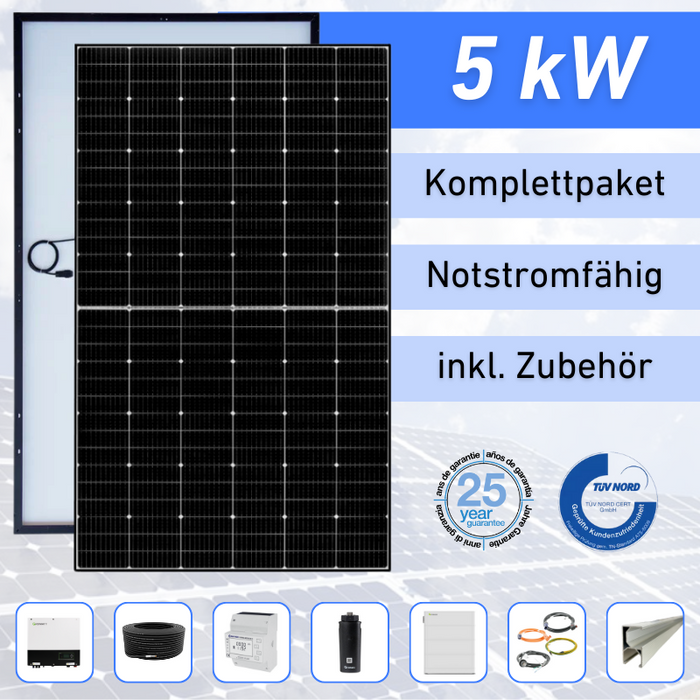 Komplettset 5 kW mit SPH-Wechselrichter und Speicher