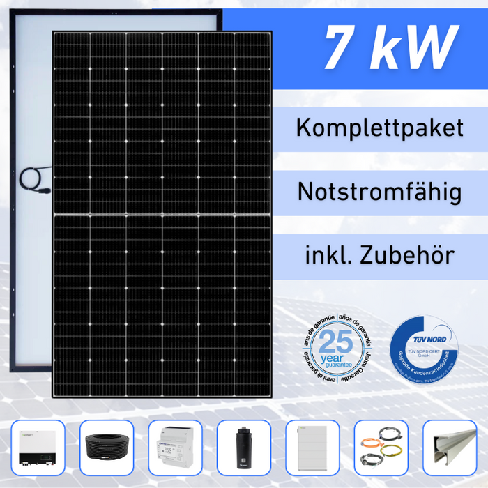 Komplettset 7 kW mit SPH-Wechselrichter und Speicher