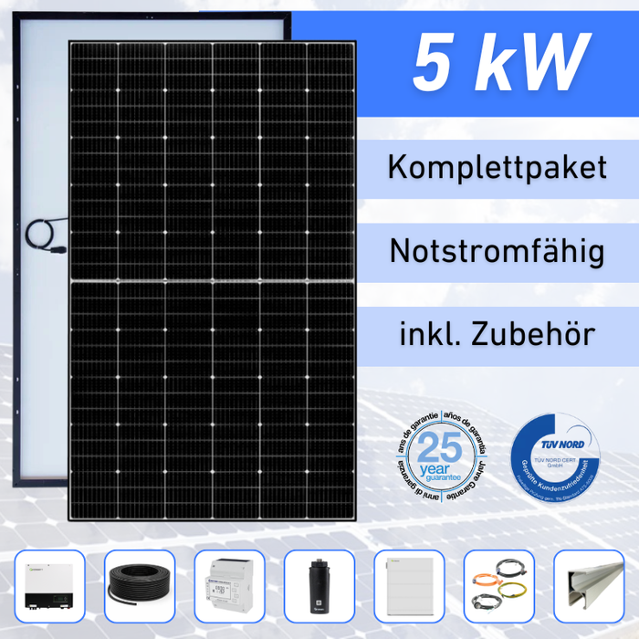 Komplettset 5 kW mit SPH-Wechselrichter und Speicher