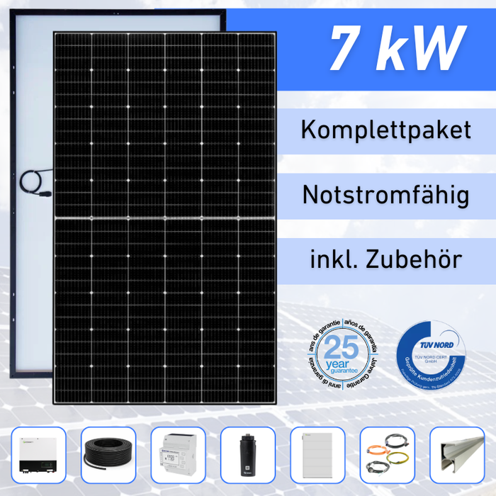 Komplettset 7 kW mit SPH-Wechselrichter und Speicher